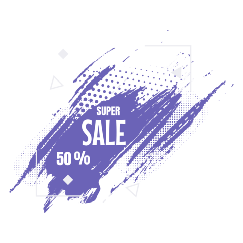 Brushed Effect Super Sale up to 50% Sign Template